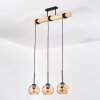 Koyoto Lampadario a sospensione, Lampada a sfera, Lampada a sospensione Écru, Nero, 3-Luci