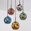 Ripoll Lampadario a sospensione, Lampada a sfera, Lampada a sospensione Blu, Cromo, Oro, Verde, Ramato, Grigio fumo, 5-Luci