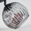 Ripoll Plafoniera, Lampada a sfera Cromo, Chiaro, Grigio fumo, 4-Luci