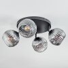 Ripoll Plafoniera, Lampada a sfera Cromo, Chiaro, Grigio fumo, 4-Luci