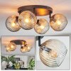Ripoll Plafoniera, Lampada a sfera Ambrato, Chiaro, 4-Luci