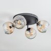 Ripoll Plafoniera, Lampada a sfera Ambrato, Chiaro, 4-Luci