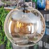 Koyoto Lampadario a sospensione, Lampada a sfera, Lampada a sospensione 45 cm Ambrato, Chiaro, Grigio fumo, 5-Luci
