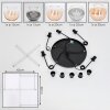 Koyoto Lampadario a sospensione, Lampada a sfera, Lampada a sospensione 45 cm Ambrato, Chiaro, Grigio fumo, 5-Luci