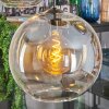 Koyoto Lampadario a sospensione, Lampada a sfera, Lampada a sospensione 45 cm Ambrato, Chiaro, Grigio fumo, 5-Luci