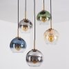 Koyoto Lampadario a sospensione, Lampada a sfera, Lampada a sospensione Oro, Nero, 5-Luci