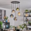 Koyoto Lampadario a sospensione, Lampada a sfera, Lampada a sospensione Oro, Nero, 5-Luci