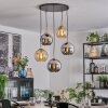Koyoto Lampadario a sospensione, Lampada a sfera, Lampada a sospensione Oro, Nero, 5-Luci