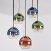 Koyoto Lampadario a sospensione, Lampada a sfera, Lampada a sospensione Oro, Nero, 5-Luci