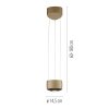 Paul Neuhaus Q-Serie Q-STRETTO Lampada a sospensione LED Bronzo, 2-Luci, Telecomando