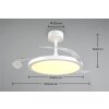 Illuminazione Reality mit Lampada con ventilatore LED Bianco, 1-Luce, Telecomando