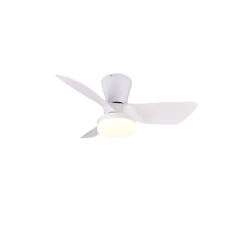 Illuminazione Reality mit Lampada con ventilatore LED Bianco, 1-Luce, Telecomando