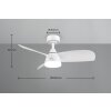 Illuminazione Reality mit Lampada con ventilatore LED Bianco, 1-Luce, Telecomando