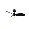 Illuminazione Reality mit Lampada con ventilatore LED Nero, 1-Luce, Telecomando
