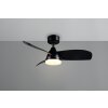 Illuminazione Reality mit Lampada con ventilatore LED Nero, 1-Luce, Telecomando