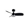 Illuminazione Reality mit Lampada con ventilatore LED Nero, 1-Luce, Telecomando