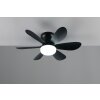 Illuminazione Reality mit Lampada con ventilatore LED Nero, 1-Luce, Telecomando
