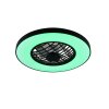 Illuminazione Reality mit Lampada con ventilatore LED Nero, 2-Luci, Telecomando, Cambia colore