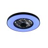Illuminazione Reality mit Lampada con ventilatore LED Nero, 2-Luci, Telecomando, Cambia colore