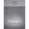 Illuminazione Trio Leuchten Amador Lampada a sospensione LED Nichel opaco, 1-Luce