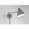 Illuminazione Trio Leuchten Cosima Applique Antracite, 1-Luce