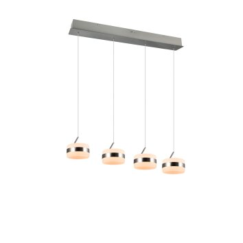 Illuminazione Trio Leuchten Dios Lampada a sospensione LED Nichel opaco, 4-Luci