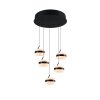 Illuminazione Trio Leuchten Dios Lampada a sospensione LED Nero, 5-Luci