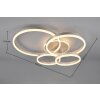 Illuminazione Trio Leuchten Drake Plafoniera LED Nichel opaco, 1-Luce, Telecomando