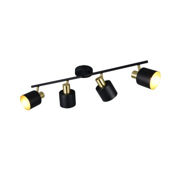 Illuminazione Trio Leuchten Eva Faretto da soffitto Nero-Oro, 4-Luci