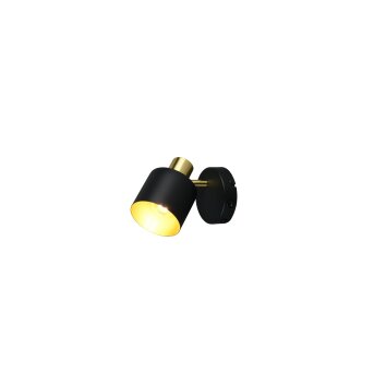 Illuminazione Trio Leuchten Eva Faretto da soffitto Nero-Oro, 1-Luce