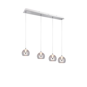 Illuminazione Trio Leuchten Flynt Lampada a sospensione LED Cromo, 4-Luci