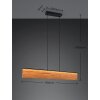 Illuminazione Trio Leuchten Kalea Lampada a sospensione LED Legno chiaro, 1-Luce