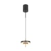 Illuminazione Trio Leuchten KEATON Lampada a sospensione LED Nero-Oro, 1-Luce