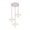 Illuminazione Trio Leuchten KEATON Lampada a sospensione LED Grigio, 3-Luci