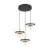 Illuminazione Trio Leuchten KEATON Lampada a sospensione LED Nero-Oro, 3-Luci