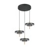 Illuminazione Trio Leuchten KEATON Lampada a sospensione LED Nero-Oro, 3-Luci