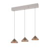 Illuminazione Trio Leuchten Laguna Lampada a sospensione LED Marrone, 3-Luci