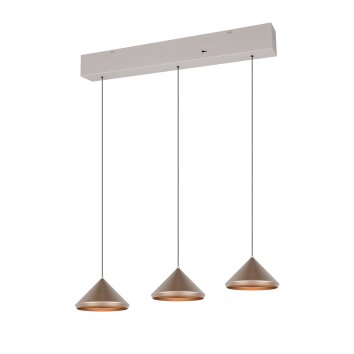 Illuminazione Trio Leuchten Laguna Lampada a sospensione LED Marrone, 3-Luci
