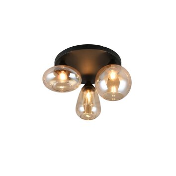 Illuminazione Trio Leuchten Lumina Plafoniera Nero, 3-Luci