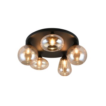 Illuminazione Trio Leuchten Lumina Plafoniera Nero, 5-Luci