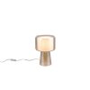 Illuminazione Trio Leuchten Rocka Lampada da tavolo Marrone, Oro, 1-Luce