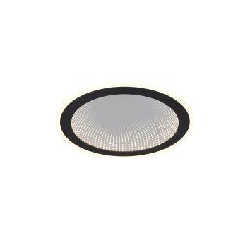 Illuminazione Reality Glace Plafoniera LED Nero, 1-Luce, Telecomando