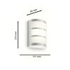 Illuminazione Philips Python Lampada da parete per esterno LED Argento, 1-Luce