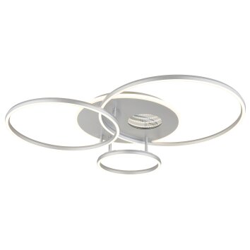 Illuminazione Globo Lighting Invertina Plafoniera LED Argento, 1-Luce, Telecomando