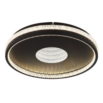 Illuminazione Globo Lighting Shirley Plafoniera LED Nero, 1-Luce, Telecomando