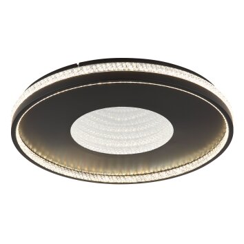 Illuminazione Globo Lighting Shirley Plafoniera LED Nero, 1-Luce, Telecomando