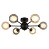 Illuminazione Globo Lighting Roland Plafoniera Nero, 6-Luci