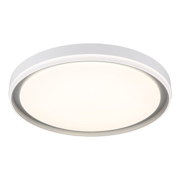 Illuminazione Globo Lighting Janice Plafoniera LED Bianco, 1-Luce, Telecomando, Cambia colore