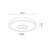 Illuminazione Globo Lighting Callie Plafoniera LED Bianco, 1-Luce