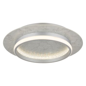 Illuminazione Globo Lighting Mary Plafoniera LED Argento, 1-Luce, Telecomando